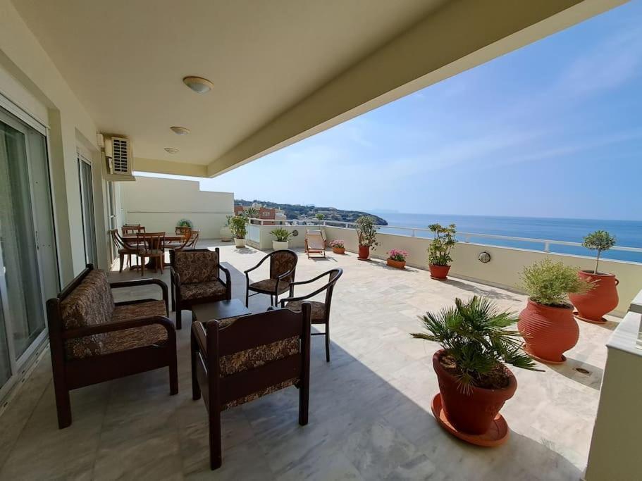 Seaview Flora'S Luxury Apartment-300Meters From The Beach Rethymno  Luaran gambar