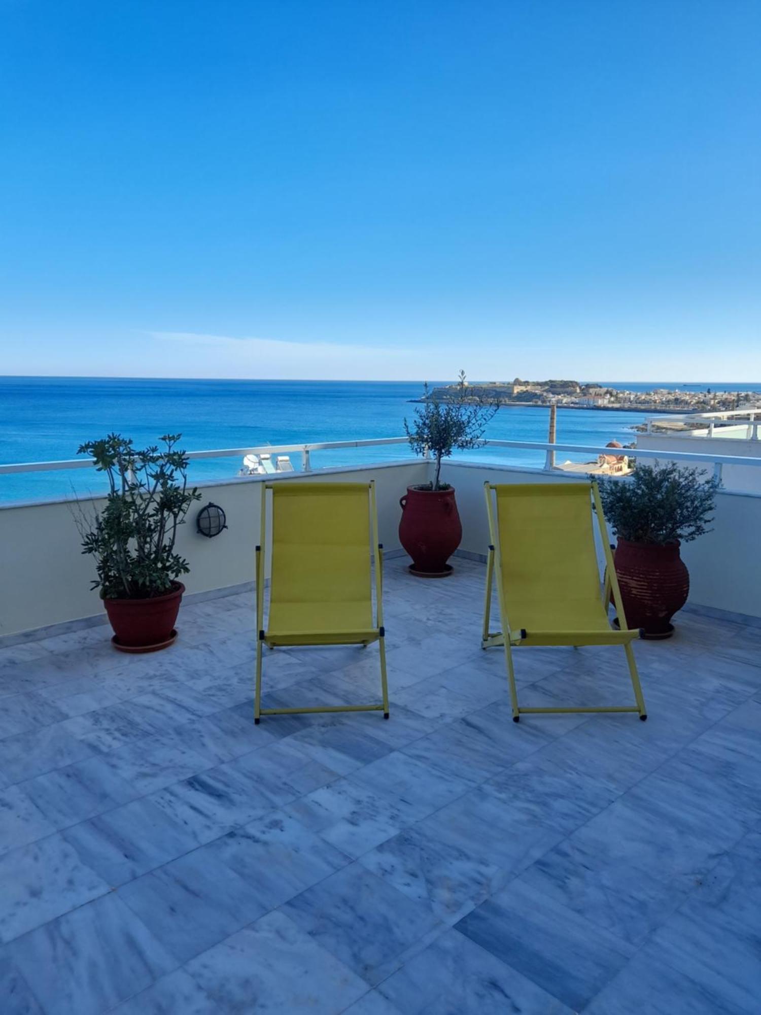 Seaview Flora'S Luxury Apartment-300Meters From The Beach Rethymno  Luaran gambar
